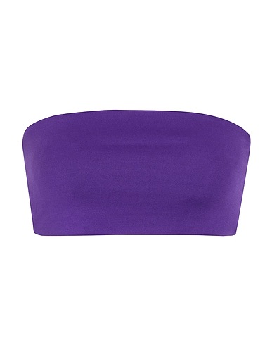 8 by YOOX Crop top JERSEY BANDEAU CROP TOP
 Purple 95% Recycled polyester, 5% Elastane