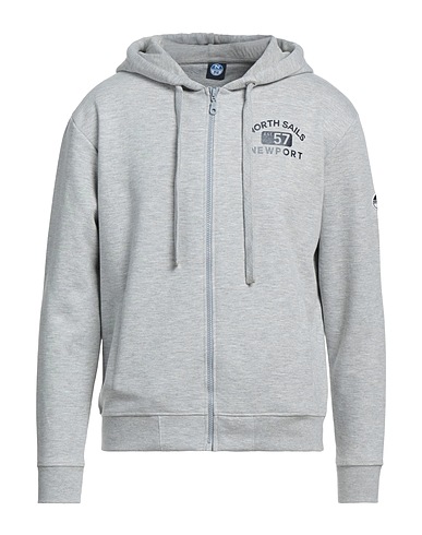 NORTH SAILS Hooded track jacket  Grey 60% Viscose, 35% Nylon, 5% Elastane