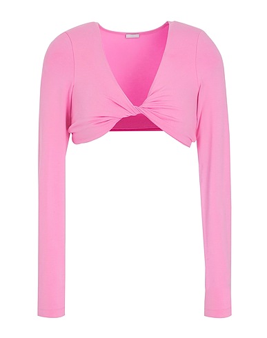 8 by YOOX Crop top VISCOSE JERSEY FRONT TWIST TOP
 Pink 95% Viscose, 5% Elastane