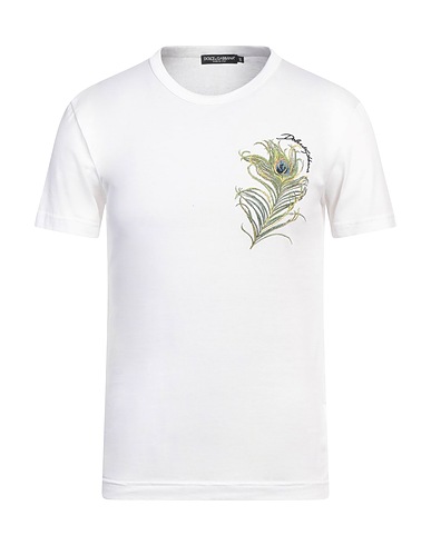 DOLCE&GABBANA T-shirt White 100% Cotton, Viscose, Polyester