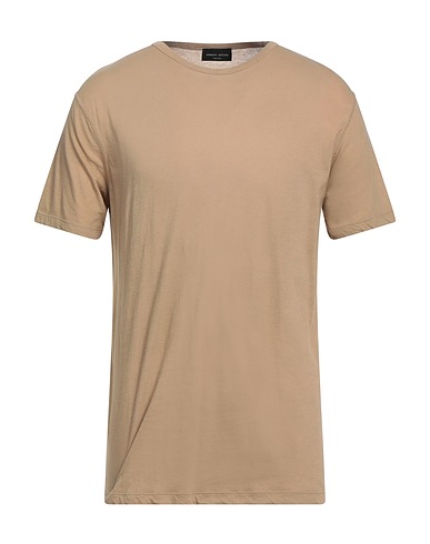 ROBERTO COLLINA Basic T-shirt Camel 100% Cotton