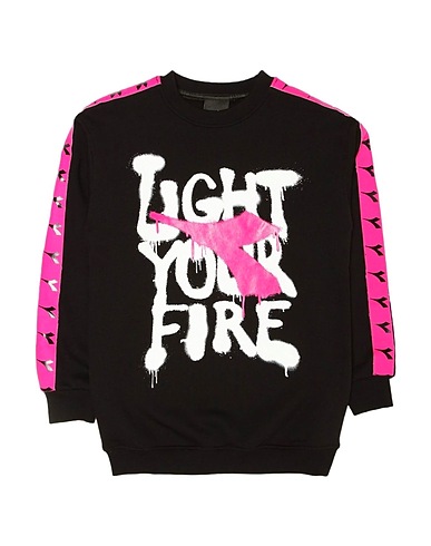 DIADORA Pullover Felpa Rosa Cotone