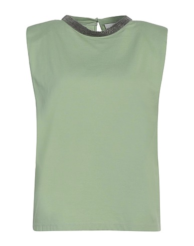 FABIANA FILIPPI T-shirt Verde salvia 100% Cotone, Ecobrass