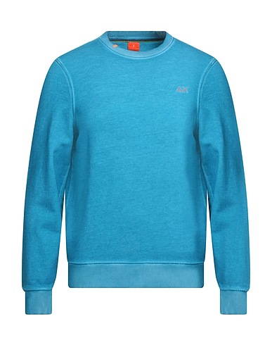 SUN 68 Sweatshirt Azurblau 100% Baumwolle