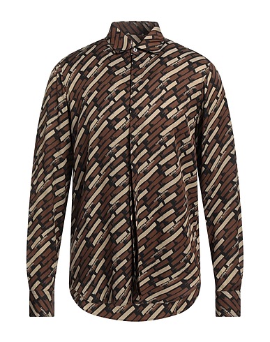 COSTUME NATIONAL Hemd mit Muster Braun 100% Viskose