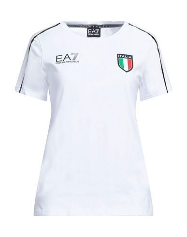 EA7 T-shirt White 95% Cotton, 5% Elastane
