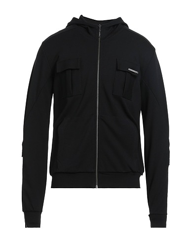 COSTUME NATIONAL Hooded sweatshirt Black 70% Viscose, 25% Nylon, 5% Elastane