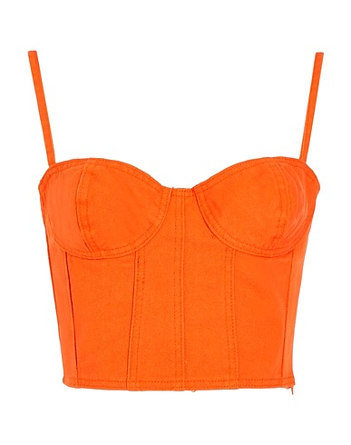 8 by YOOX Bustier ORGANIC COTTON DENIM BUSTIER
 Orange 100% Organische Baumwolle