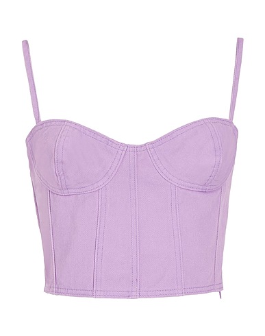 8 by YOOX Bustier ORGANIC COTTON DENIM BUSTIER
 Malve 100% Organische Baumwolle
