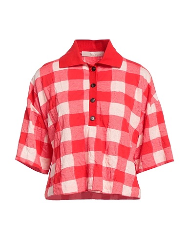 TELA Polo shirt Red 52% Cotton, 48% Polyester