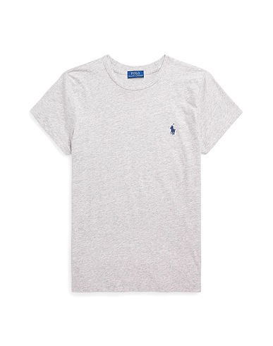 POLO RALPH LAUREN Basic T-Shirt Light grey 100% Cotton