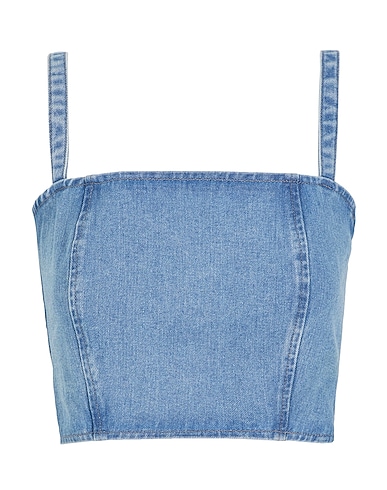 8 by YOOX Tops ORGANIC COTTON DENIM CROP TOP
100% Organic cotton