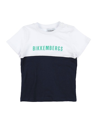 BIKKEMBERGS T-shirt Midnight blue 95% Cotton, 5% Elastane