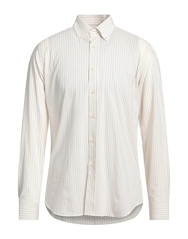 ROBERT FRIEDMAN Striped shirt Ivory 67% Cotton, 33% Polyester