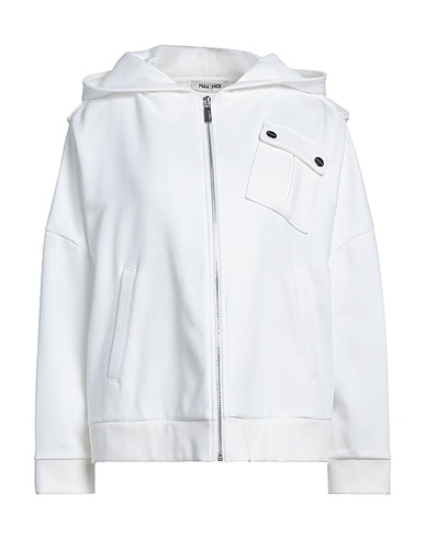 MAX & MOI Hooded track jacket  White 100% Cotton