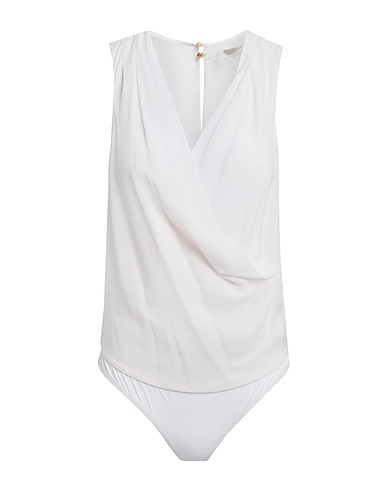 PATRIZIA PEPE SERA TOPWEAR Light pink 100% Silk, Polyamide, Elastane
