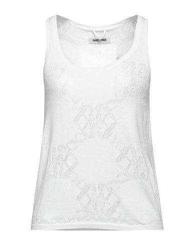 MAX & MOI Canotta Bianco 60% Poliestere, 20% Lino, 20% Cotone