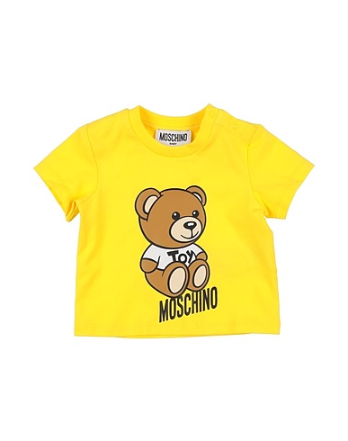 MOSCHINO BABY T-shirt Yellow 95% Cotton, 5% Elastane