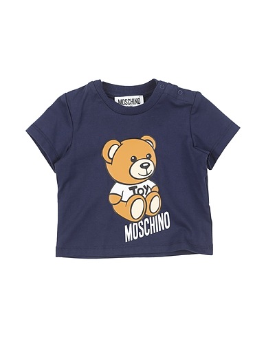 MOSCHINO BABY T-shirt Bleu nuit 95% Coton, 5% Élasthanne