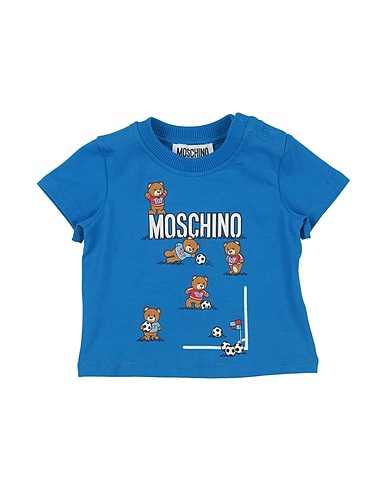 MOSCHINO BABY T-shirt Bright blue 95% Cotton, 5% Elastane