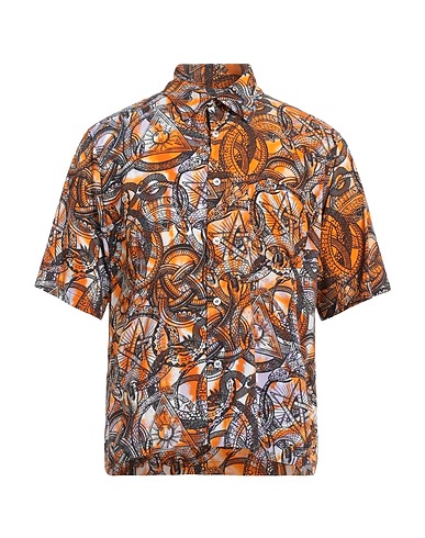ARIES Hemd mit Muster Orange 100% Viskose