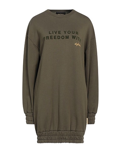 4GIVENESS Felpa Verde militare 100% Cotone