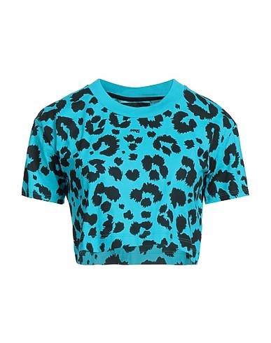 SHOE Crop top Turquoise 100% Cotton