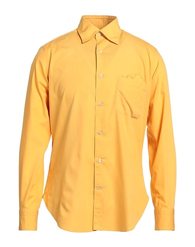 TRUZZI Camicia tinta unita Giallo ocra 100% Cotone