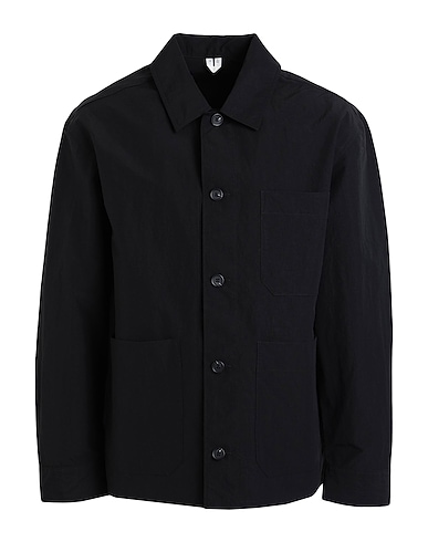 ARKET Solid colour shirt Black 70% Recycled polyamide, 30% Cotton