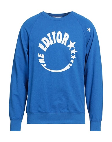 THE EDITOR Sweatshirt Azurblau 80% Baumwolle, 20% Elastan
