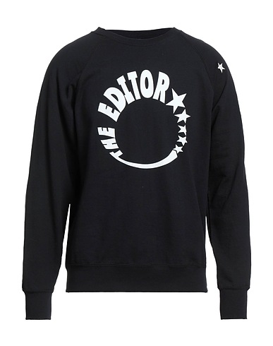 THE EDITOR Sweatshirt Black 80% Cotton, 20% Elastane