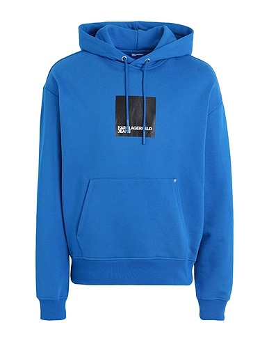 KARL LAGERFELD JEANS Hooded sweatshirt KLJ LOGO HOODIE
 Blue 90% Organic cotton, 10% Recycled polyester