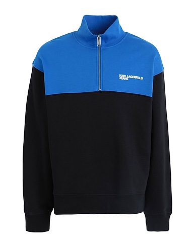 KARL LAGERFELD JEANS Sweatshirt KLJ RELAXED HALF ZIP SWEAT
 Black 90% Organic cotton, 10% Recycled polyester