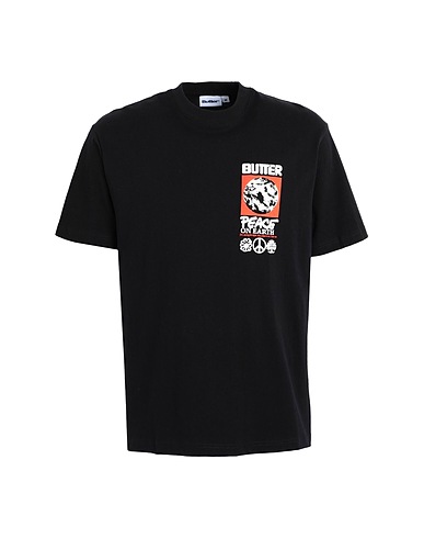 BUTTER GOODS T-shirt PEACE ON HEART TEE Nero 100% Cotone