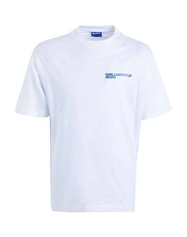 KARL LAGERFELD JEANS T-shirt KLJ RELAXED BOX LOGO SSVL TEE
 White 100% Organic cotton