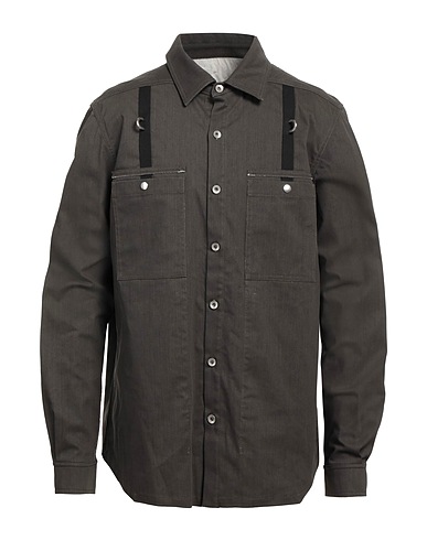 DRKSHDW by RICK OWENS Denim shirt Charcoal 90% Cotton, 7% Polyester, 3% Other Fibres