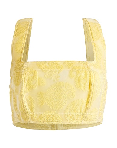 JIL SANDER Crop top Giallo 51% Viscosa, 49% Poliammide