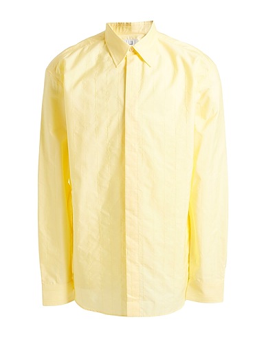 DUNHILL Solid color shirt Yellow 100% Cotton