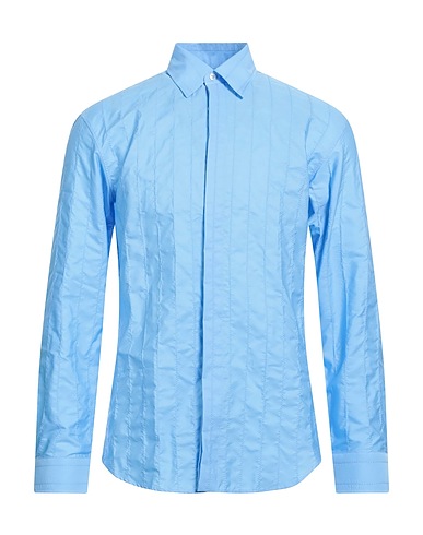 DUNHILL Solid color shirt Light blue 100% Cotton
