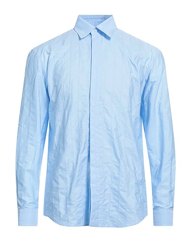 DUNHILL Solid colour shirt Sky blue 100% Cotton