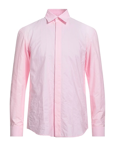 DUNHILL Solid color shirt Pink 100% Cotton