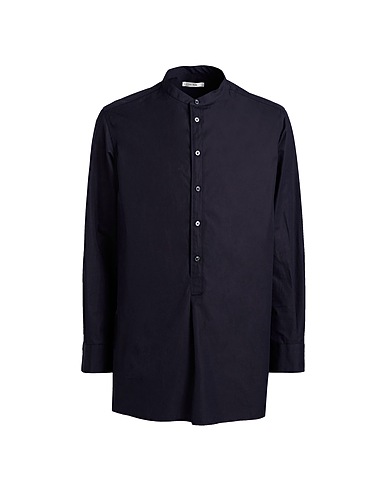 THE ROW Camicia tinta unita Blu navy 100% Cotone, Madreperla