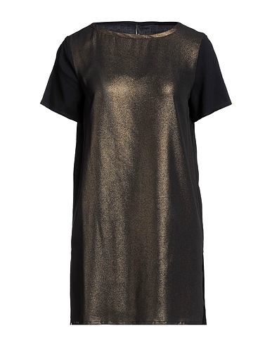 BELLWOOD T-shirt Black 80% Viscose, 20% Linen