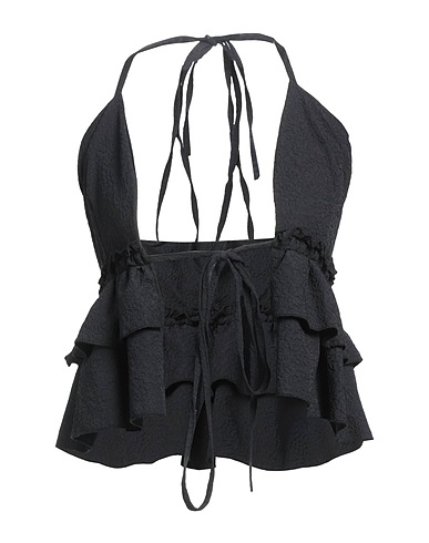 OW COLLECTION Top Black 97% Polyester, 3% Elastane