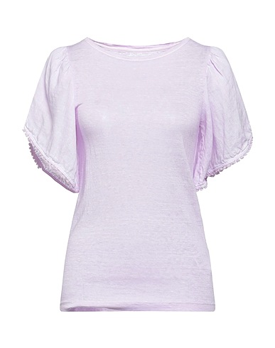 120% LINO Basic T-shirt Mauve 100% Linen