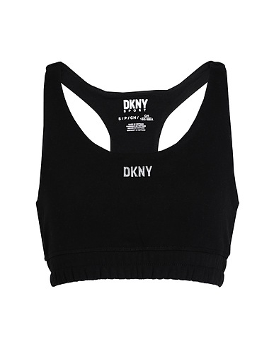 DKNY Crop top Nero 60% Cotone, 40% Poliestere