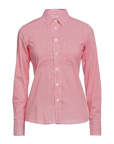 GUGLIELMINOTTI Striped shirt Coral 70% Cotton, 27% Polyamide, 3% Elastane