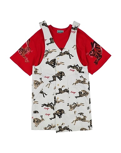 KENZO KIDS Kids’ overalls Red 100% Cotton