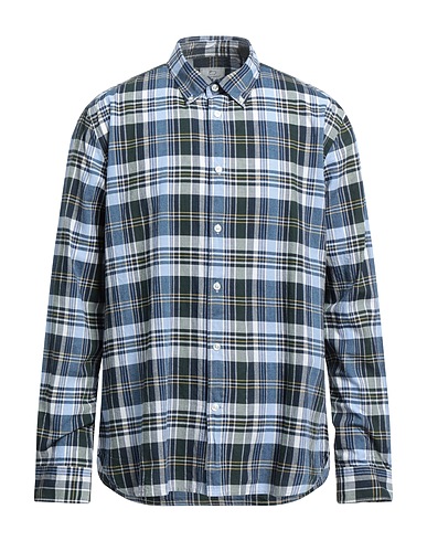 WOOLRICH Camicia a quadri Blu chiaro 100% Cotone