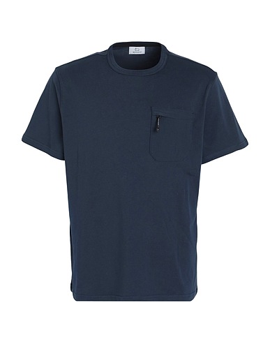 WOOLRICH Camiseta PATCHWORK TEE 	 Azul marino 100% Algodón